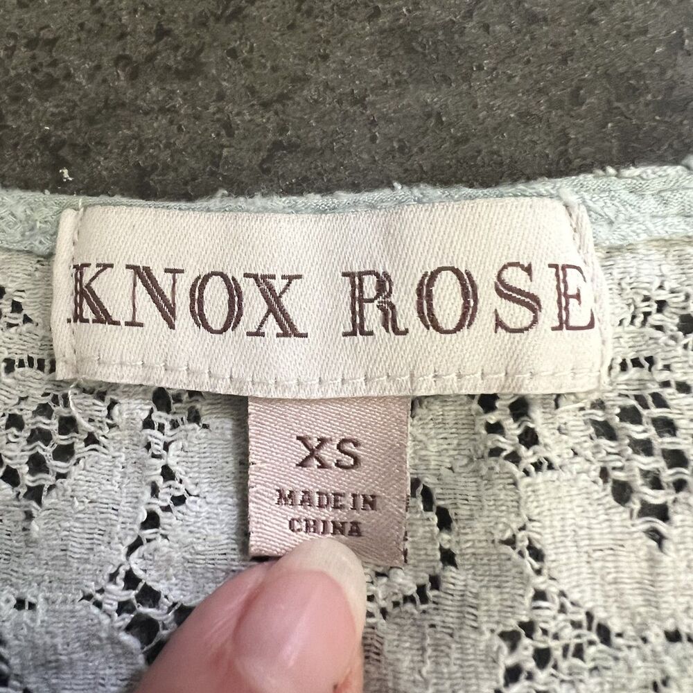 Knox Rose Tie Dye Short Sleeve Boho V-neck Tee Shirt Bohemian Blouse Top sz xs - Picture 7 of 8